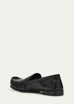 Miu MiuRuched Leather Mocassin Loafers