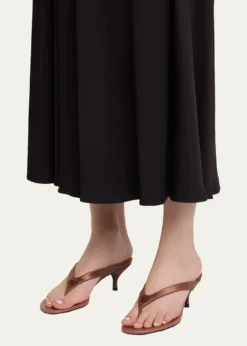 Miu MiuSatin Kitten-Heel Thong Sandals