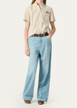 Miu MiuStonewashed Wide-Leg Jeans