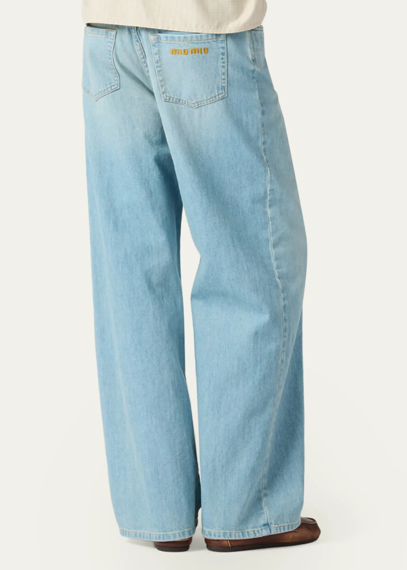 Miu MiuStonewashed Wide-Leg Jeans