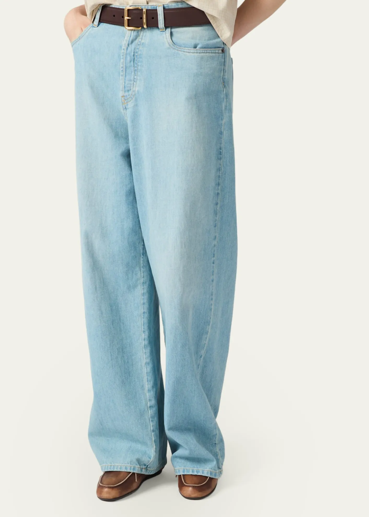 Miu MiuStonewashed Wide-Leg Jeans