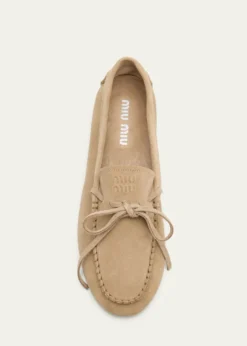 Miu MiuSuede Moccasin Loafers