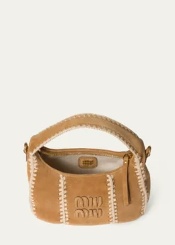 Miu MiuWander Crochet Suede Shoulder Bag