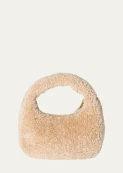 Miu MiuWander Curly Shearling Top-Handle Bag