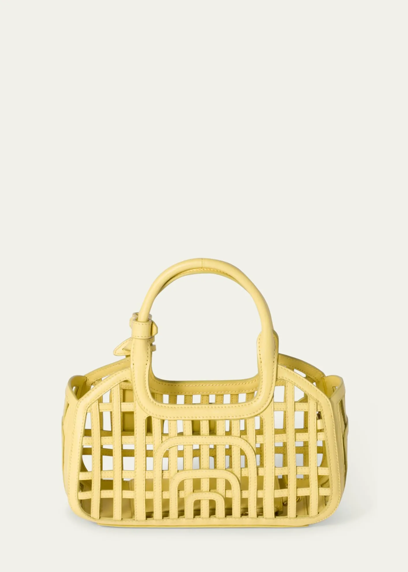 Miu MiuWoven Leather Top-Handle Bag