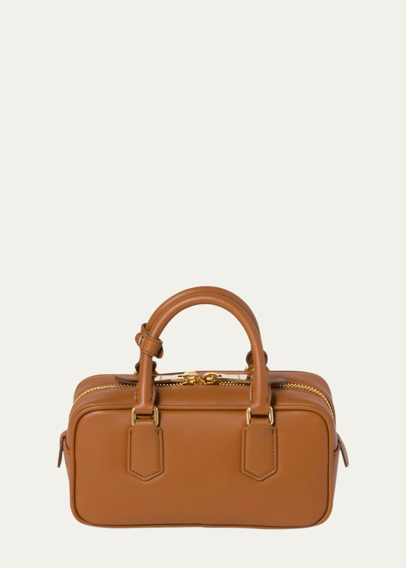 Miu MiuZip Calf Leather Top-Handle Bag
