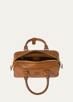 Miu MiuZip Calf Leather Top-Handle Bag