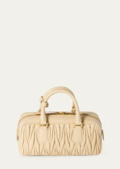 Miu MiuZip Quilted Leather Top-Handle Bag