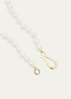 MizukiFull Freshwater Pearl Strand Necklace with Large Center