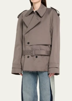 MM6 Maison MargielaBoxy Trench-Style Sports Jacket