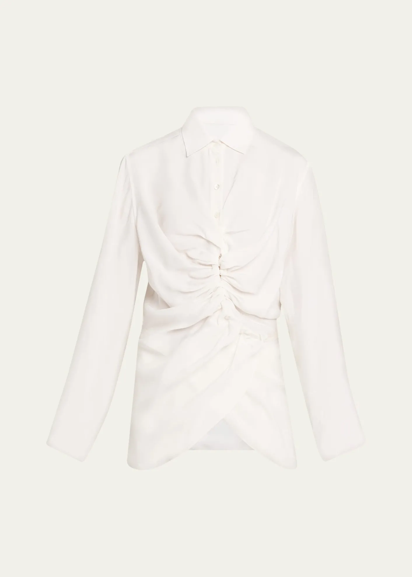 MM6 Maison MargielaLong-Sleeve Drawstring Shirt