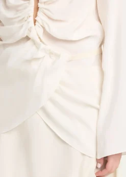MM6 Maison MargielaLong-Sleeve Drawstring Shirt
