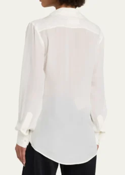 MM6 Maison MargielaLong-Sleeve Silk Shirt