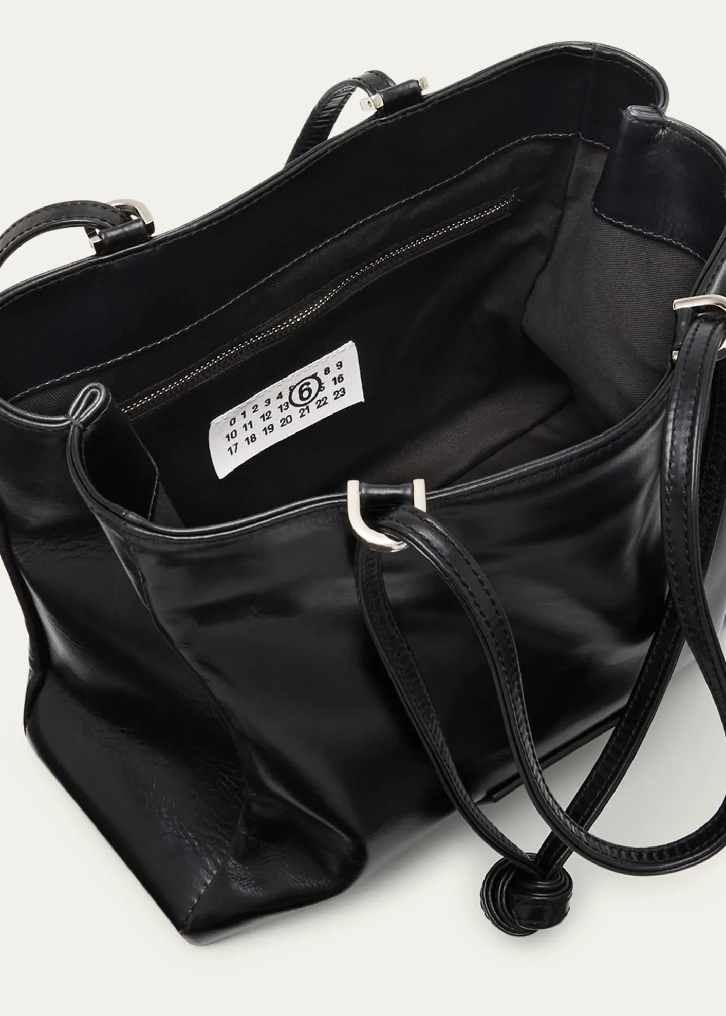 MM6 Maison MargielaNumeric East-West Leather Tote Bag