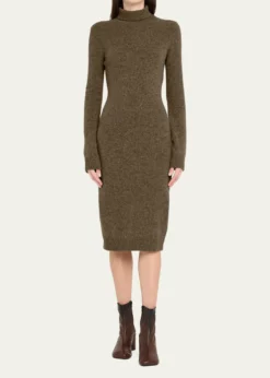 MM6 Maison MargielaWool-Blend Turtleneck Sweater Dress