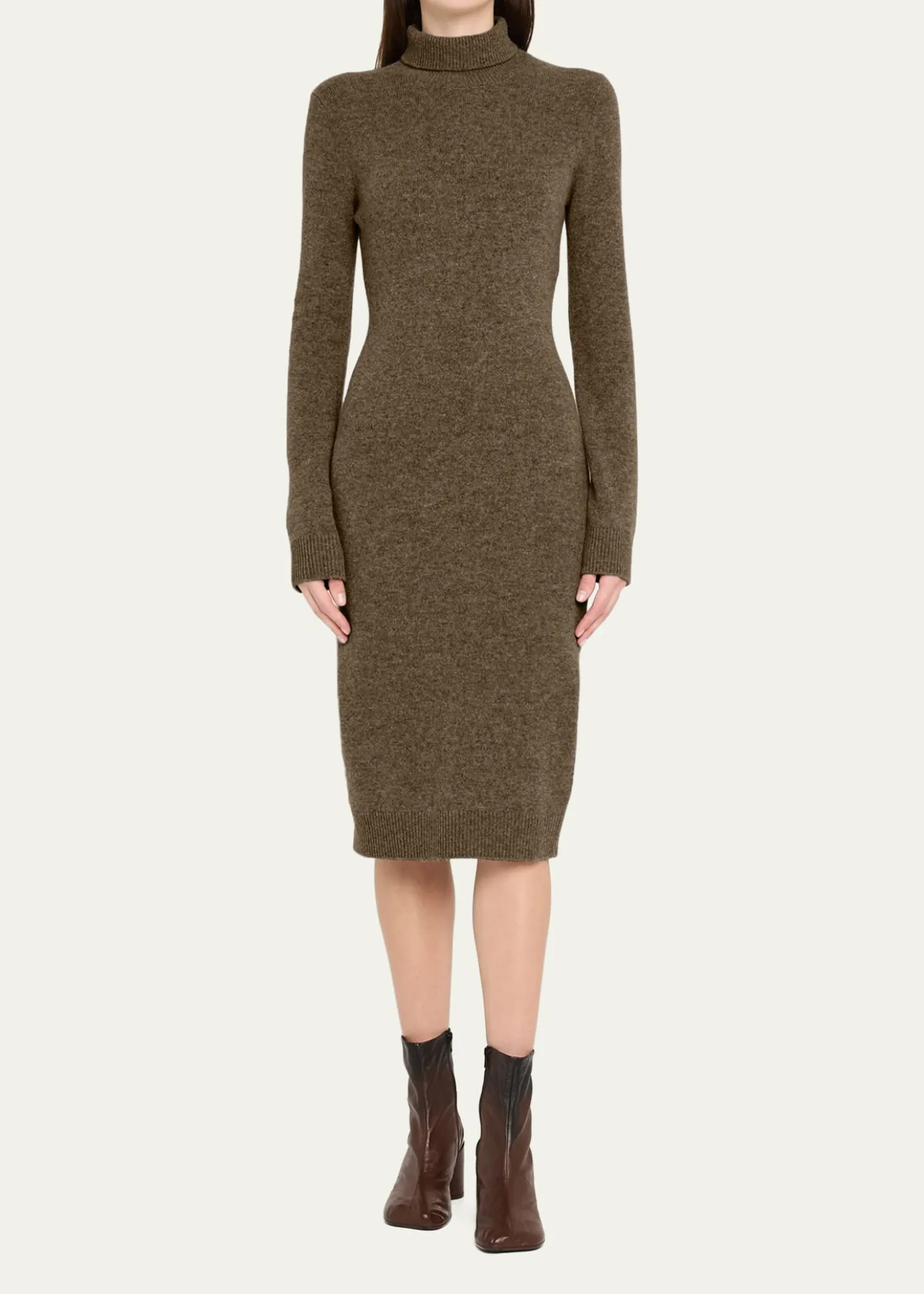 MM6 Maison MargielaWool-Blend Turtleneck Sweater Dress
