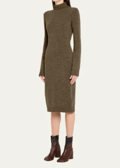 MM6 Maison MargielaWool-Blend Turtleneck Sweater Dress