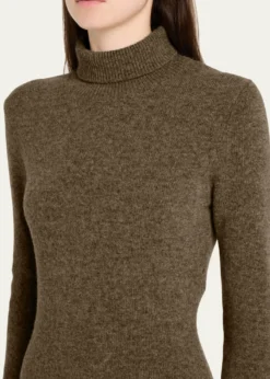 MM6 Maison MargielaWool-Blend Turtleneck Sweater Dress