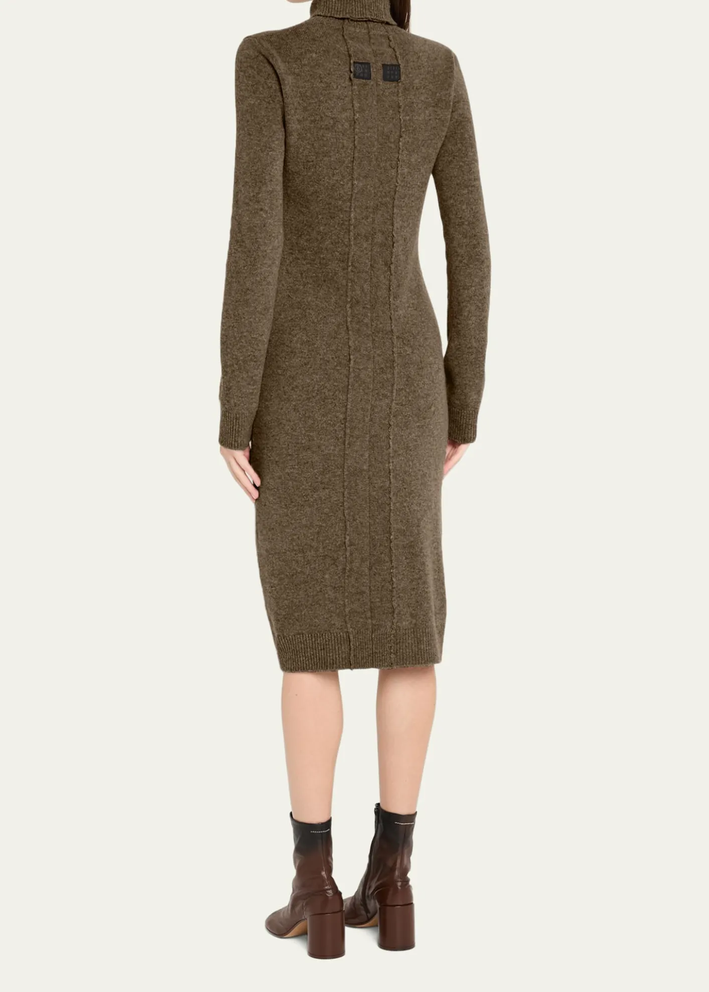 MM6 Maison MargielaWool-Blend Turtleneck Sweater Dress