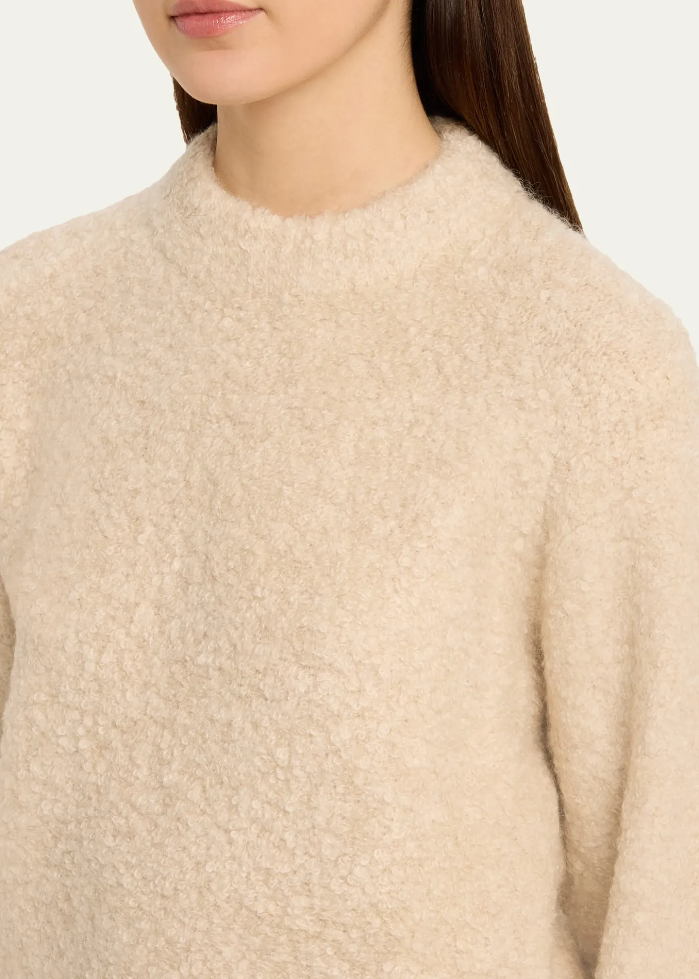 6397Mock-Neck Wool-Blend Sweater