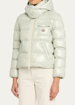 MonclerAndro Hooded Short Down Jacket
