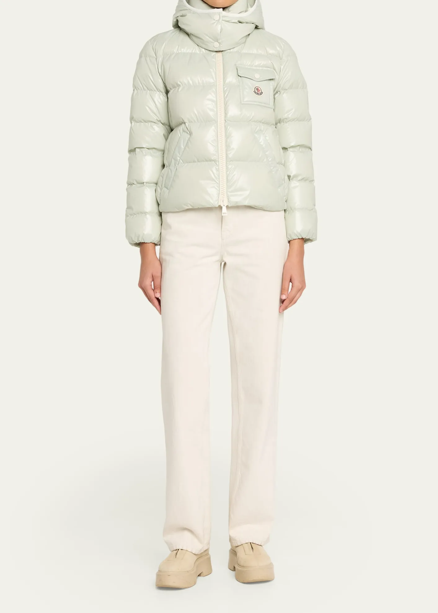 MonclerAndro Hooded Short Down Jacket