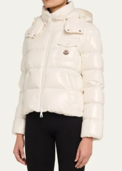 MonclerAndro Shiny Down Jacket with Removable Hood