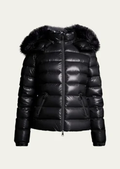 MonclerBadyf Faux Fur-Trimmed Hooded Short Down Jacket