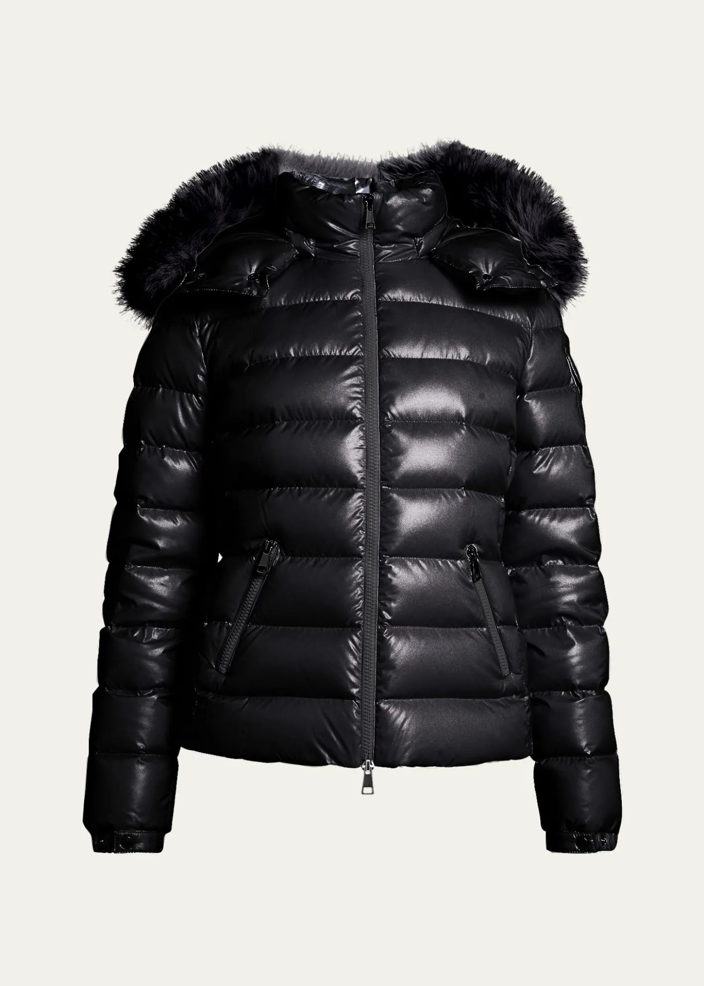 MonclerBadyf Faux Fur-Trimmed Hooded Short Down Jacket