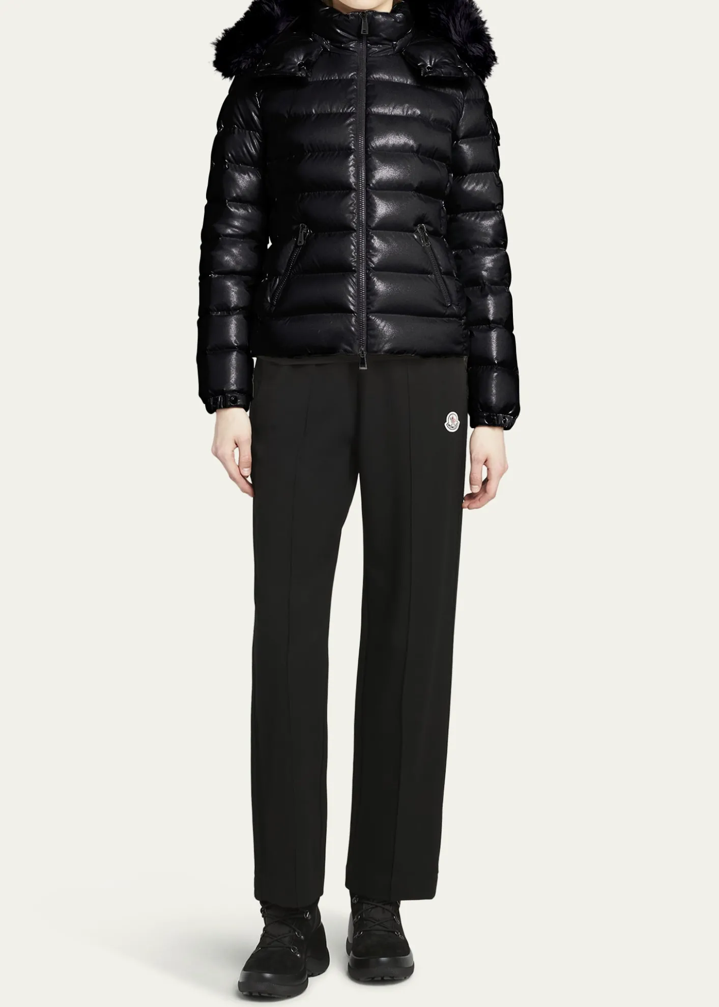 MonclerBadyf Faux Fur-Trimmed Hooded Short Down Jacket
