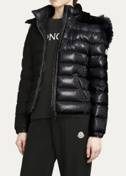 MonclerBadyf Faux Fur-Trimmed Hooded Short Down Jacket