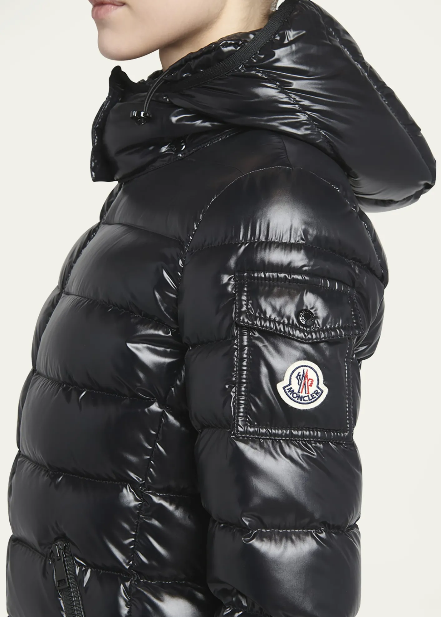 MonclerBady Hooded Short Down Jacket