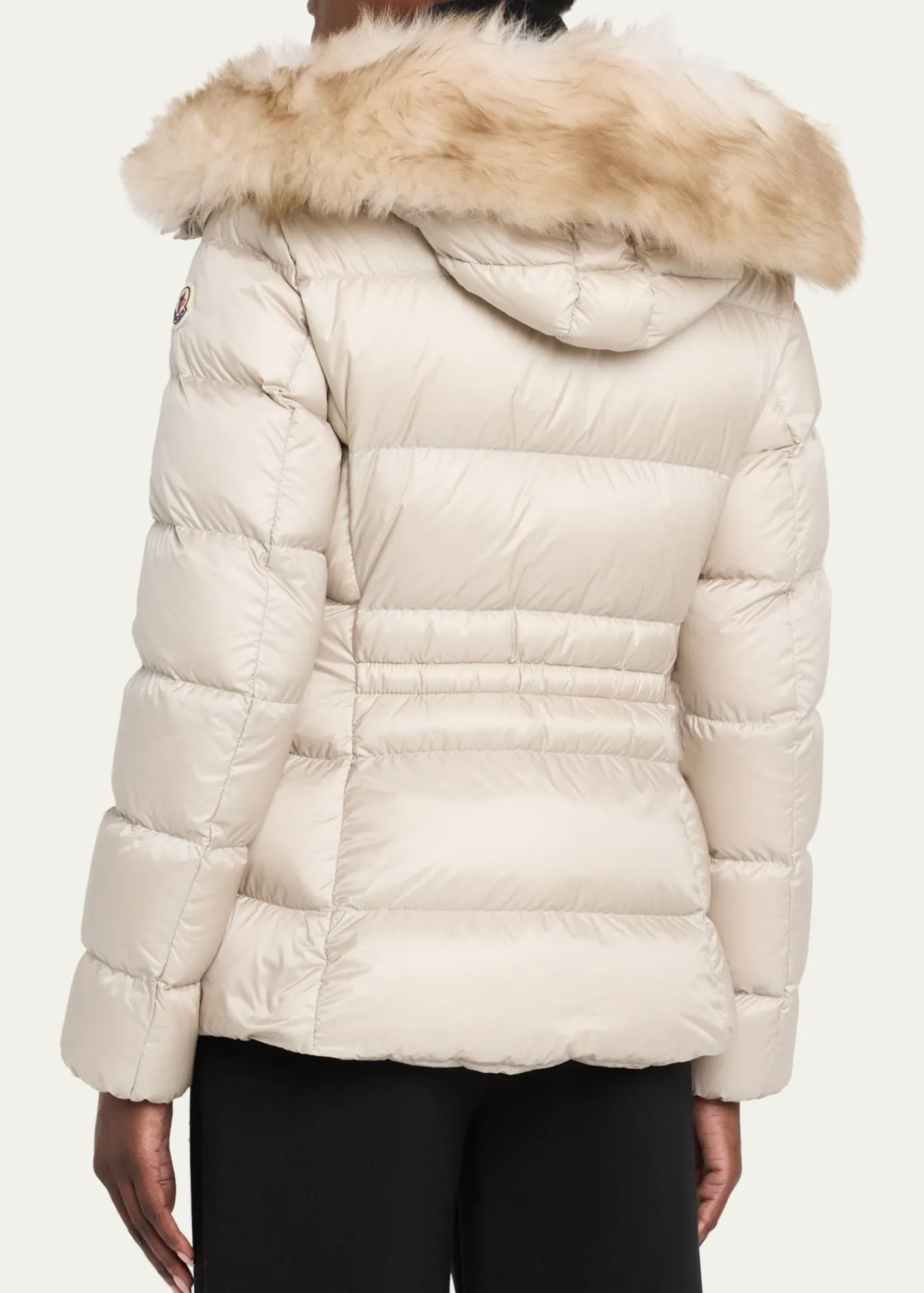 MonclerBoed Hooded Shearling-Trim Down Jacket