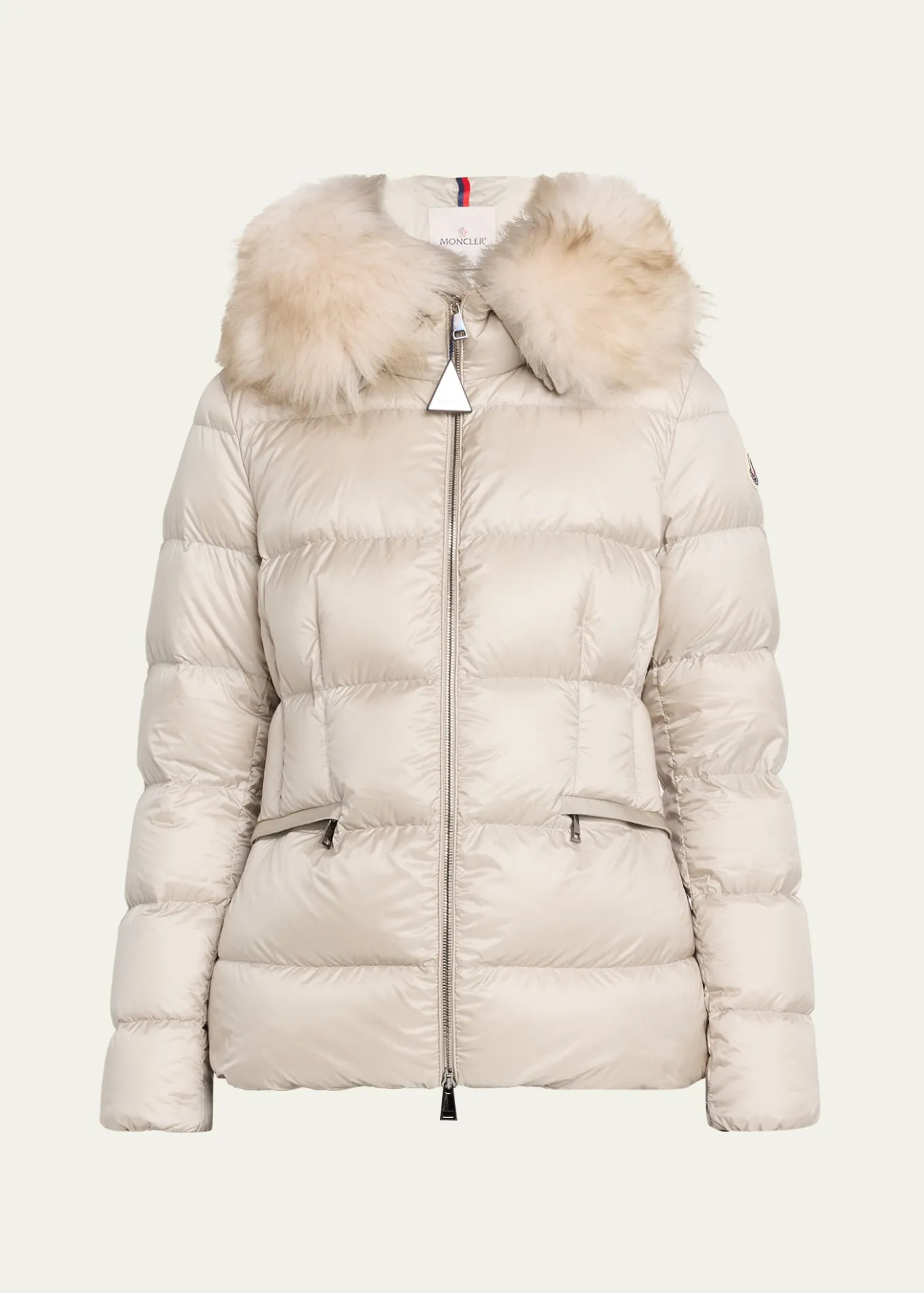 MonclerBoed Hooded Shearling-Trim Down Jacket