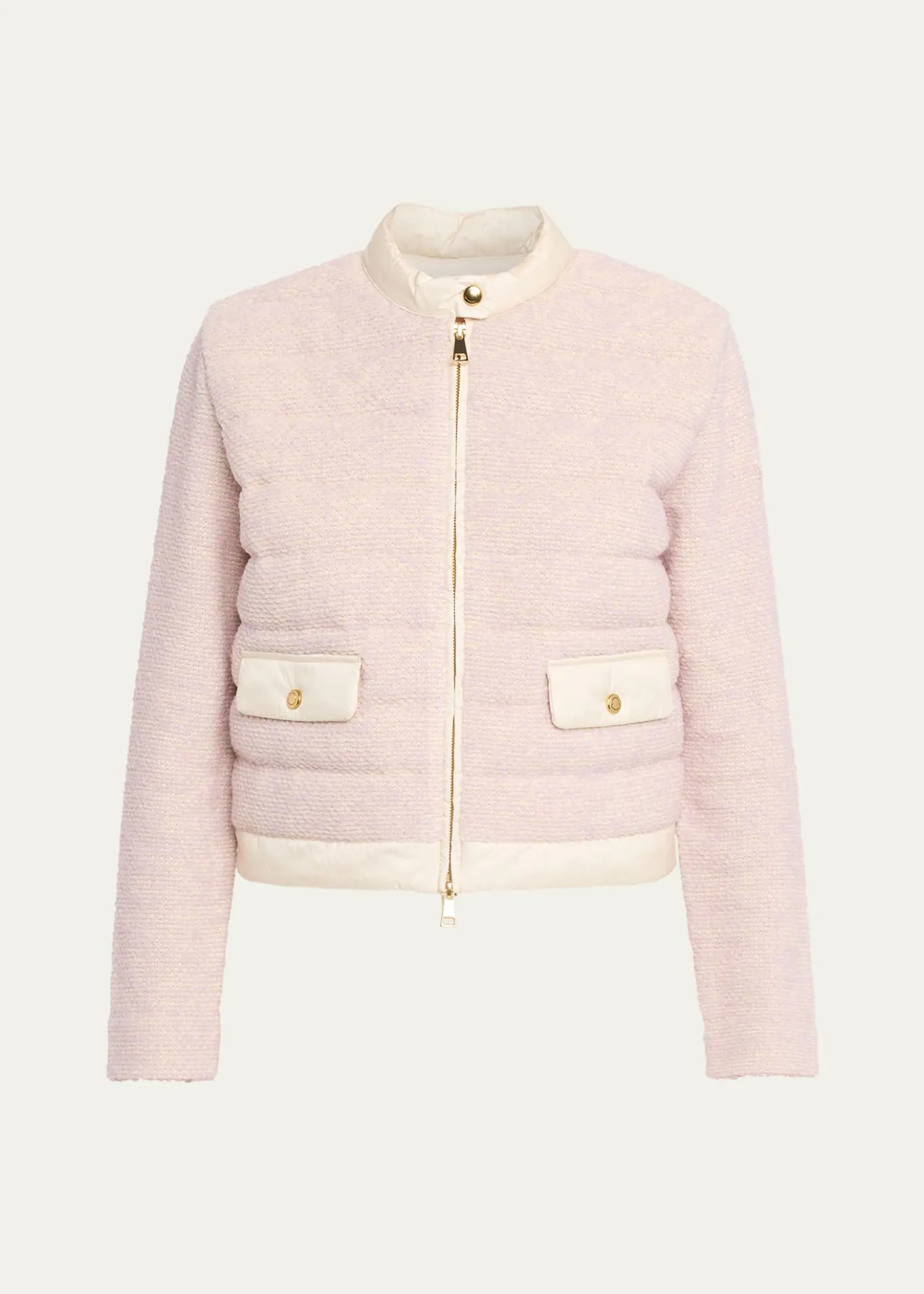 MonclerBouclé Short Down Jacket