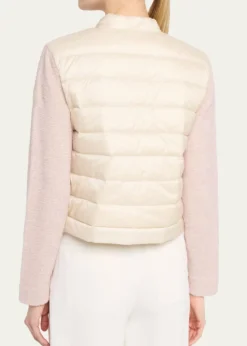 MonclerBouclé Short Down Jacket