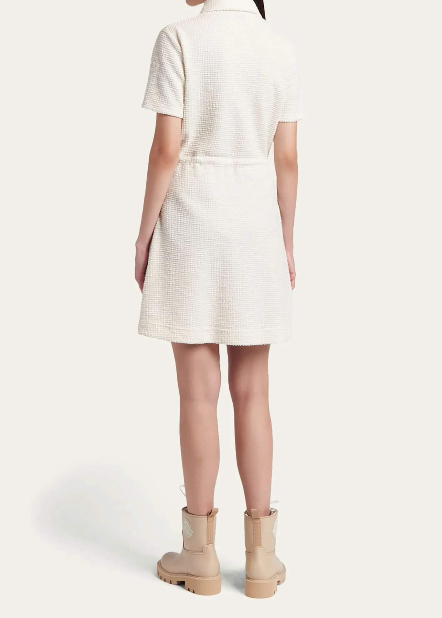MonclerBouclé Short-Sleeve Mini Dress