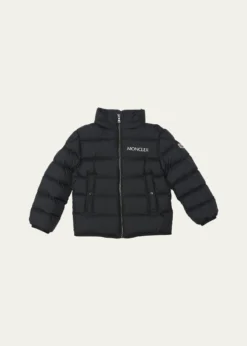 MonclerBoy's Bajan Airsoft Hooded Zip-Front Down Jacket, Size 4-6
