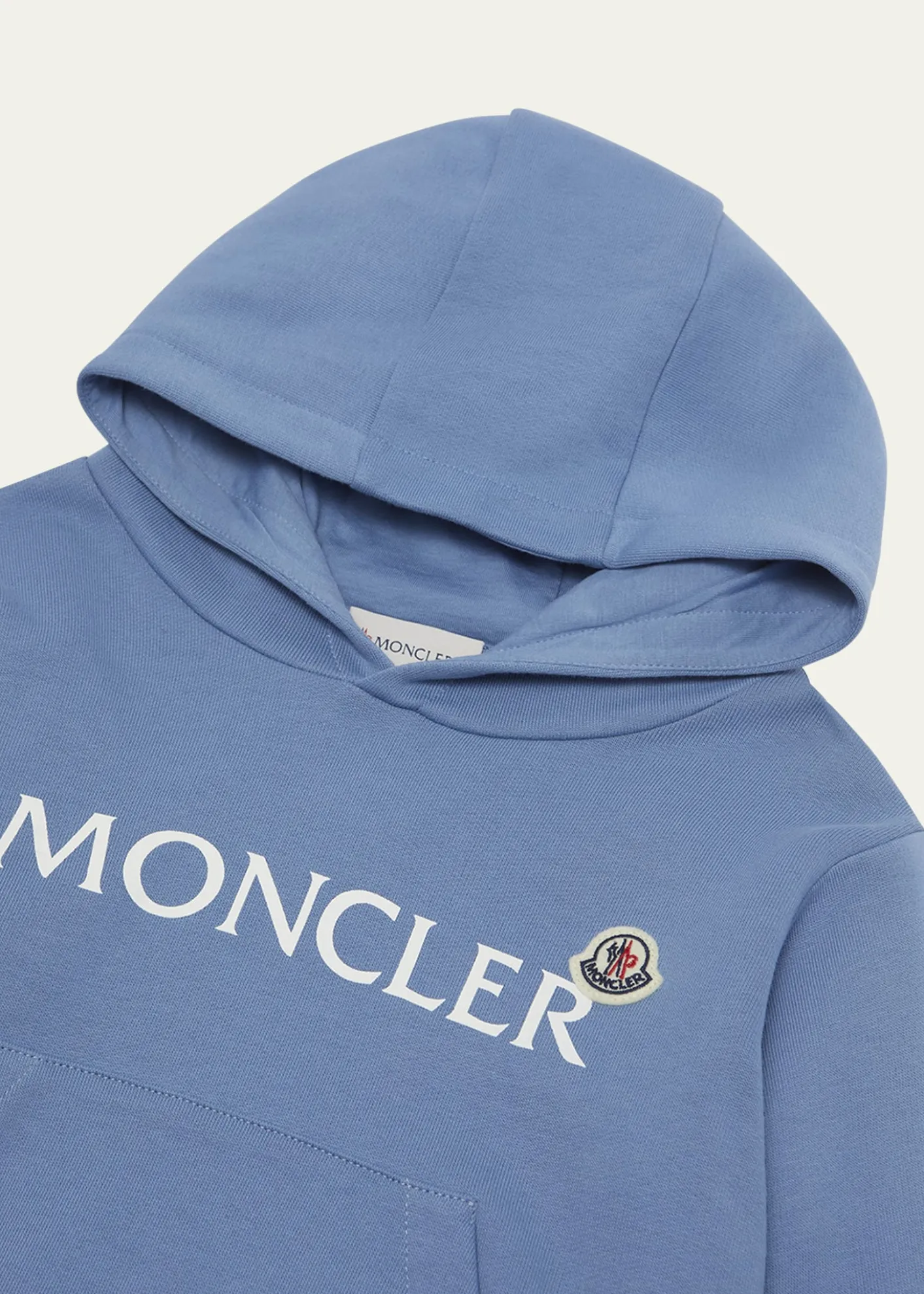 MonclerBoy's Embroidered Logo Patch Hoodie, Size 4-6
