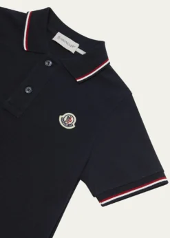 MonclerBoy's Logo Appliqué Short-Sleeve Polo Shirt, Size 4-6