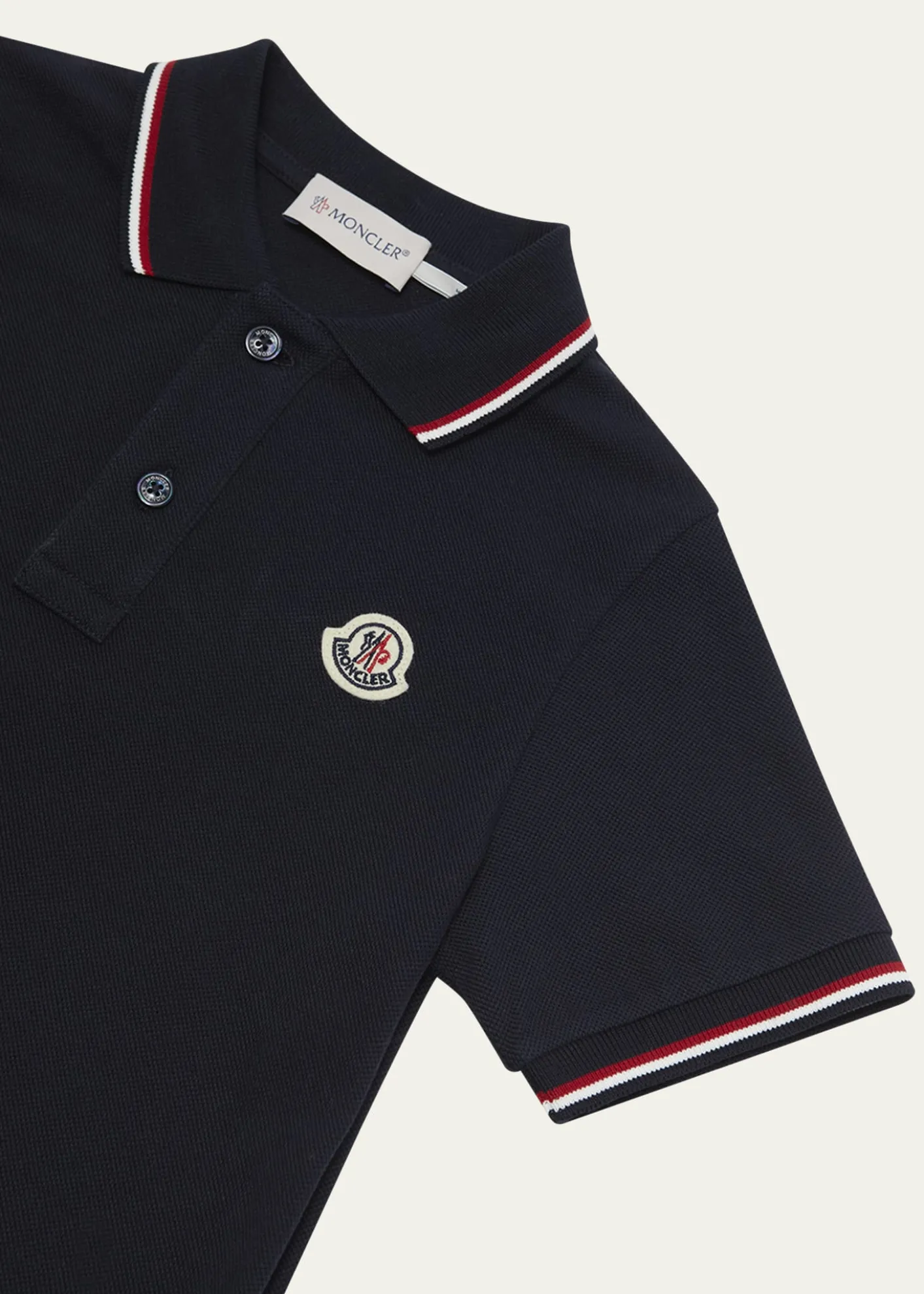 MonclerBoy's Logo Appliqué Short-Sleeve Polo Shirt, Size 4-6