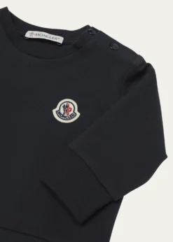 MonclerBoy's Logo Sweatshirt and Pants Set, Size 3M-3