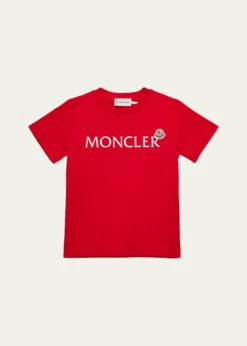 MonclerBoy's Logo-Print Short-Sleeve Cotton T-Shirt, Size 4-6