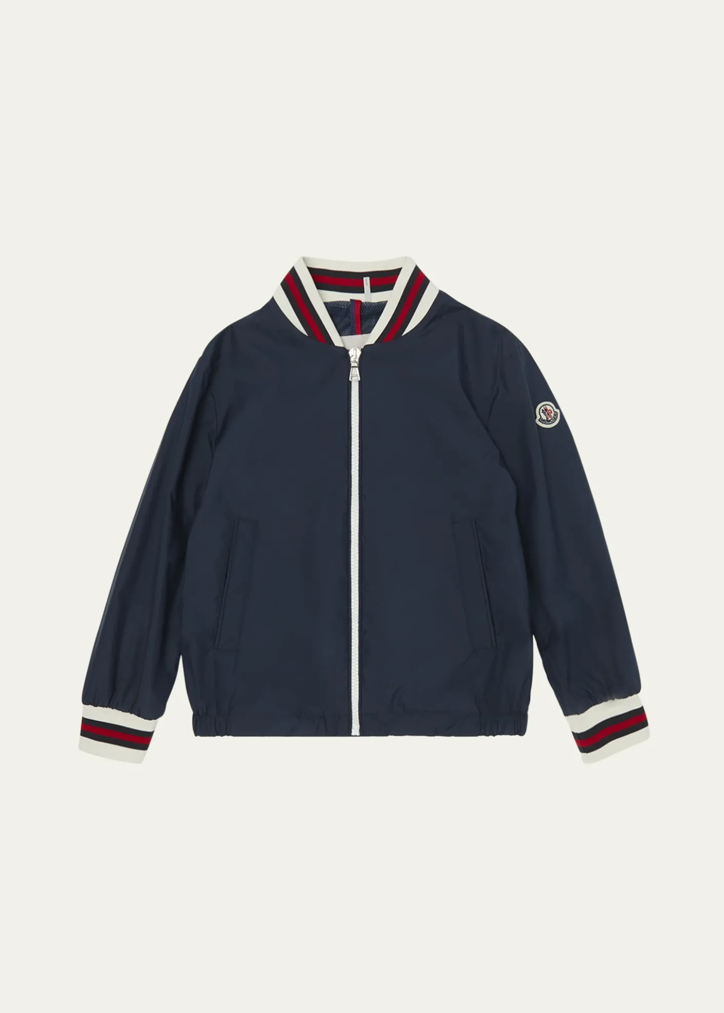 MonclerBoy's Maki Bomber with Striped Trim, Size 4-6