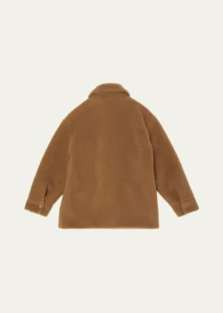 MonclerBoy's Teddy Fleece Logo-Patch Shirt Jacket, Size 4-6