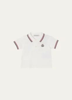 MonclerBoy's Tricolor-Trim Short-Sleeve Polo Shirt, Size 6M-3