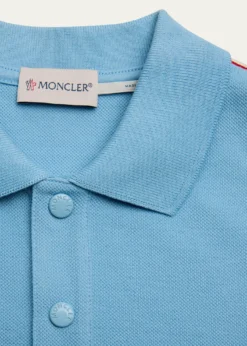 MonclerBoy's Tri-Stripe Pique Polo Shirt, Size 4-10