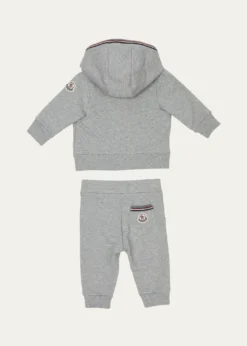 MonclerBoy's Two-Piece Tri-Stripe Hoodie & Sweatpants Set, Size 6M-3