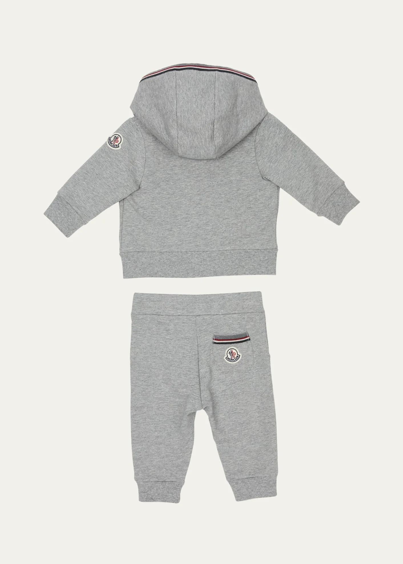 MonclerBoy's Two-Piece Tri-Stripe Hoodie & Sweatpants Set, Size 6M-3