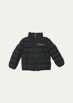 MonclerBoy's Bajan Airsoft Hooded Zip-Front Down Jacket, Size 8-10